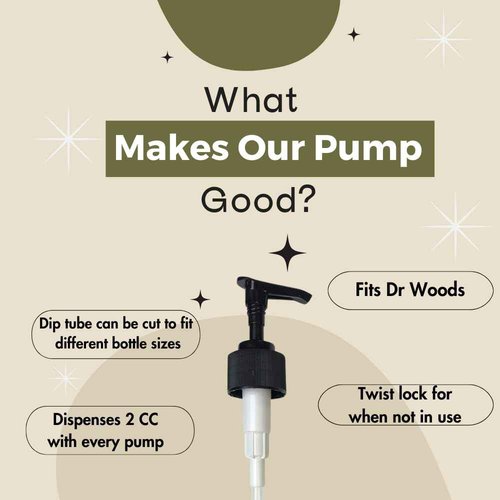 Dr. Woods Soap Bottle Pumps - Fits All 32 oz Bottles for Dr. Woods (Pack of 3)