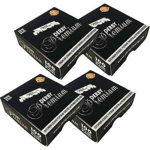 400 "Derby Premium" Single Edge Razor Blades for straight razor