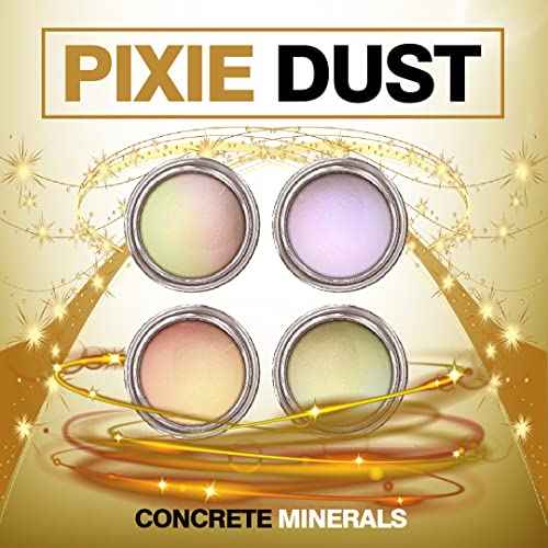 Concrete Minerals White MultiChrome Eyeshadow, Intense Color Shifting, Longer-Lasting With No Creasing, 100% Vegan and Cruelty Free, Handmade in USA, 6 Grams Loose Mineral Powder (Pixie Dust)