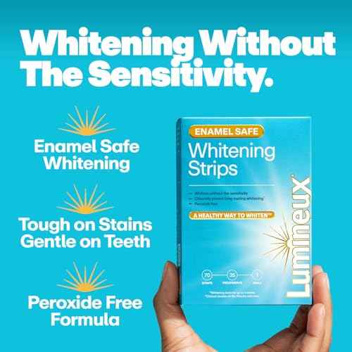 Lumineux Teeth Whitening Strips - 35 Treatments ? Peroxide Free - Enamel Safe for Whiter Teeth - Whitening Without The Sensitivity - Dentist Formulated - Sensitivity Free