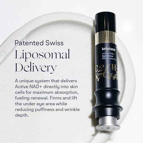Active NAD+ Eye Serum ? Dark Circles, Puffiness, Fine Lines ? 5% NAD+, Four Hyaluronic Acids & Swiss Liposomal Delivery ? Lifting and Firming Formula ? 5ml ? Includes Applicator