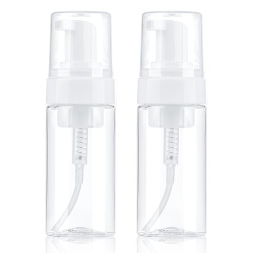 Foam Pump Bottle, 4oz Leak Proof Foaming Soap Dispenser Plastic Refillable Foam Bottles for Shampoo, Hand Soap, Body Wash, Face Wash