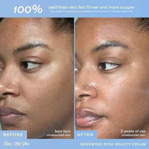 Then I Met You Renewing Rich Beauty Cream, Deep Hydration Korean Moisturizer with Quad Ginseng Complex, Fast Absorbing Vegan-Cruelty-Free Plant-Based Antioxidant, Alcohol Free Skincare for Exfoliated