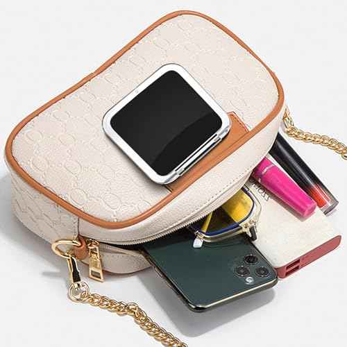Compact 10X Magnifying Makeup Mirror for Travel, Small Pocket Mirror-Handheld, Foldable & Portable 2-Sided with 10X Magnifying and 1X Mirror for Purses - Square 3.3 x 3.3 inch (Black)
