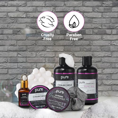 Lavender Bath Spa Gift Set for Men Women and Couples! Best Spa Set for Birthday Valentines Gift (8 PC)
