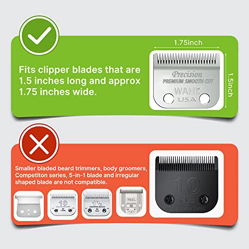 Clipper Guards for Wahl 10 12 14 16 18 20 Hair Clipper Guards 6pcs Extra Long Clipper Guard Attachments 2.5 Inch Clipper Guides Multiple Sizes Universal 2.5", 2.25", 2", 1.75", 1.5", 1.25" (Black)