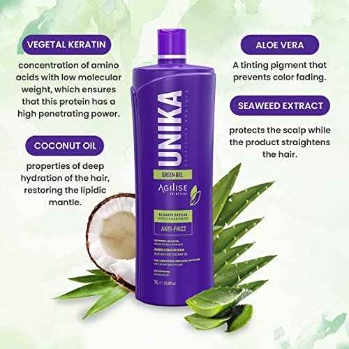 Agilise Unika Brazilian Keratin Hair Treatment ? Smoothing and Straightening ? Keratin hair treatment straightening | keratina sin formol para alisar el pelo | Queratina para alisar el cabello