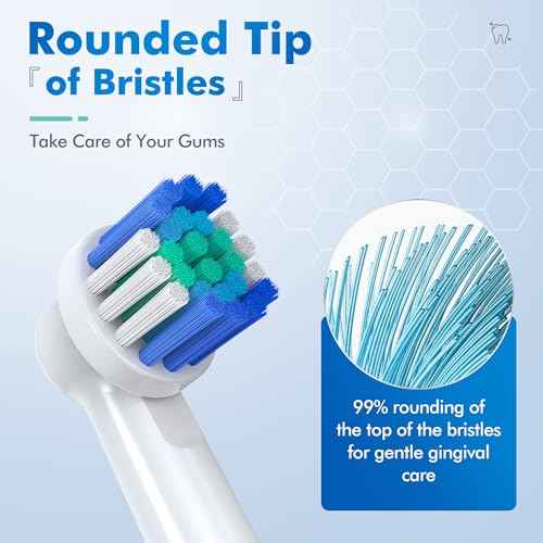 Replacement Toothbrush Heads Compatible with Oral-B Braun, Pack of 8 Professional Precision Clean Electric Toothbrush Replacement Heads for Oral-b 7000, Clean, Oral B Pro 1000, 9600, 500, 3000, 8000