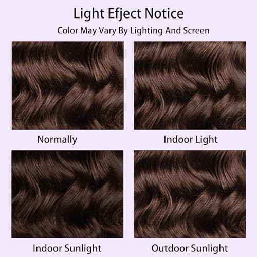 VRBest Chocolate Brown Lace Front Wig Human Hair Body Wave 13x6 HD Lace Front Wigs Pre Plucked 4# Colored Brown Wig Human Hair Wigs for Black Women 24 inch