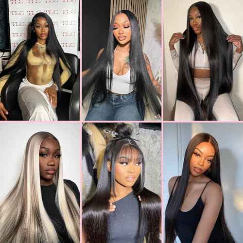 Beauty Queen Brazilian Human Hair Bundles Straight (18 18 18 Inch) 16A Grade 100% Unprocessed Virgin Weave 3 Bundles Straight Thick Remy Hair Extensions for Women Natural Color