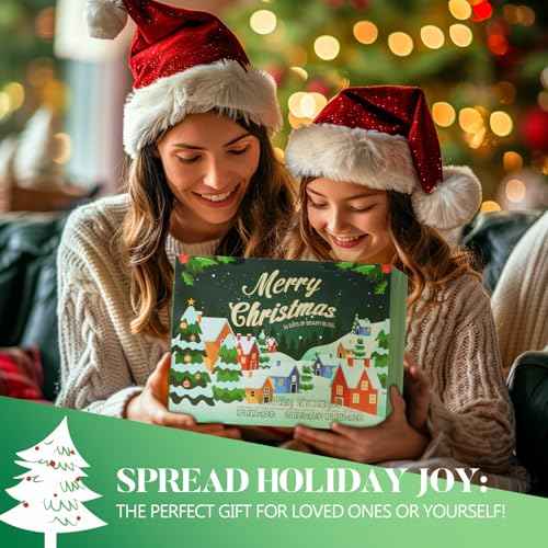 2025 Limited Edition Advent Calendar Christmas Hand Cream Gifts Sets for Women, 24pcs Spa Gift Set, Bubble Bath, Body Scrub, Shower Gel, Body Lotion, Soap, Loofah, Christmas tree bath bomb