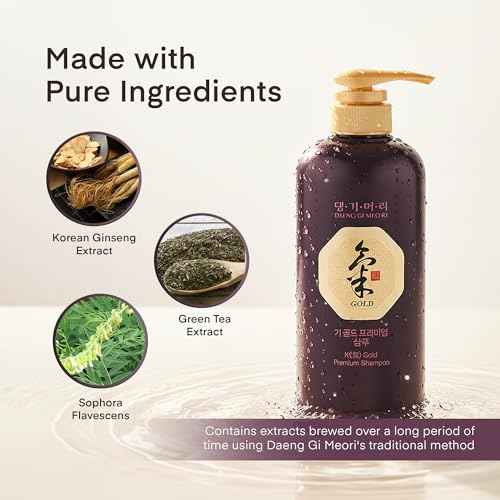Daeng Gi Meo Ri - Ki Gold Premium Shampoo 2 Set, Promotes Elastic Hair, Prevents Hair Loss, Eliminates Dandruff, 780ml