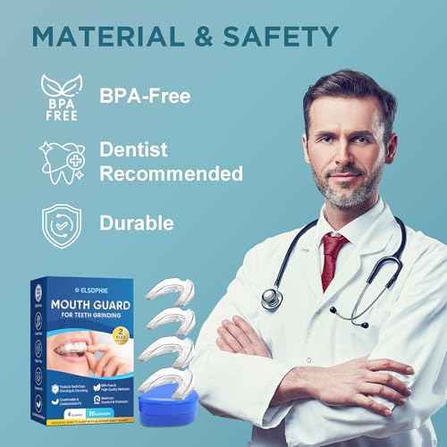 Mouth Guard for Grinding Teeth at Night: Night Guards for Teeth Clenching Custom Fit for Nighttime Protection 4 Pack + 20 Cleansing Tablets