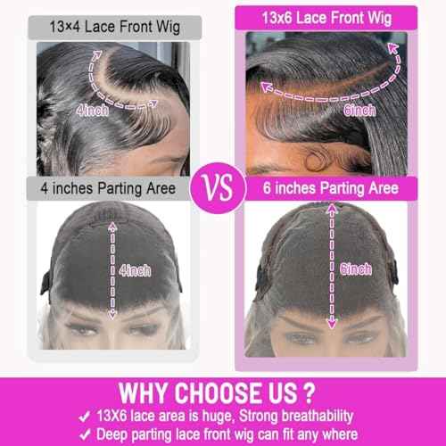 22 Inch13x6 Body Wave Lace Front Pre Plucked 200% Density HD Transparent Frontal Wigs Human Hair Body Wave Glueless Wigs Human Hair Lace Front Wigs for Women