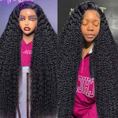 Deep Wave Lace Front Wigs Human Hair 13x4 HD Lace Front Wigs Human Hair Pre Plucked Wet And Wave Wigs For Women 180% Density Deep Curly Wigs 22 Inch Deep Wave Wig