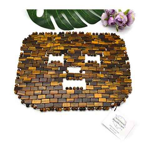 RODEREK Jade Ice Sleeping Mask, Jade Mask for Relieving Face & Eye Puffiness Migraine, Anti Wrinkle Mask Therapy, Yoga Meditation Tools (Tiger's eye Jade)