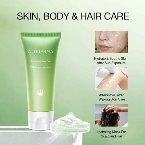 All Purpose Pure Aloe Vera Gels Set - 3 Pieces - 300g Aloe Vera Gel and 114g Aloe Vera Gel x 2pcs