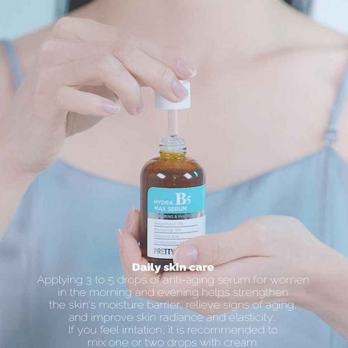 PRETTYSKIN Vitamin B5 Serum with Niacinamide10%, Hyaluronic Acid 10% for Hydrating, Smooth skin texture/All skin type 1.69fl oz