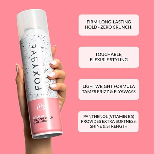 FoxyBae Hair Spray for Women - with Biotin - Volumizing Styling Hairspray - Flexible, Frizz Control, Thickening - Strong Hold - 8 Fl Oz