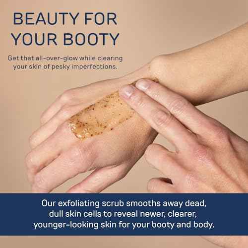 Body Scrub Exfoliating Cleanser - Butt Scrub with Hyaluronic Acid, Jojoba Oil, & Vitamin C - Clarifying & Hydrating Butt Exfoliator, 3.04 oz (Pack of 1)