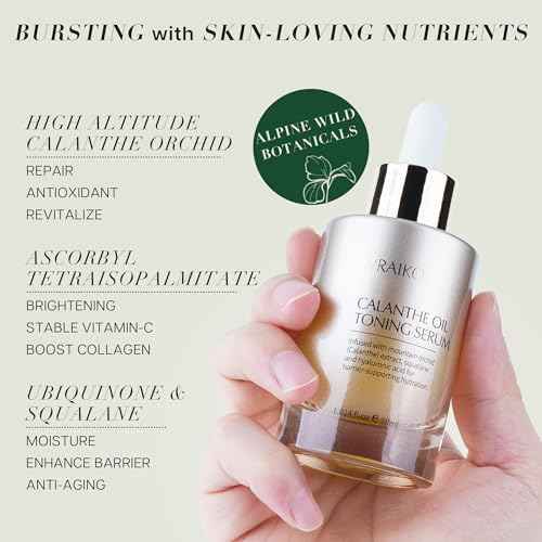 VRAIKO Gua Sha Face Oil Serum | 1st High-Altitude Calanthe Orchid Product | Detox, Plump, Anti-Oxidant, Soothing | Alpine Botanic, Cruelty Free, Natural, 1 fl oz