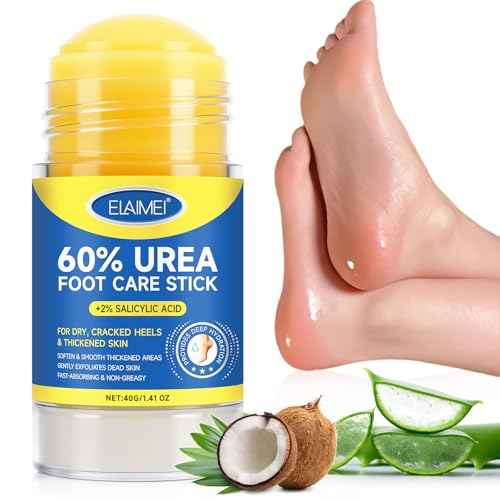 60% Urea Cream Stick with Salicylic Acid 2%, Severe Cracked Heel Repair Restoring Balm, Urea Hydrating Foot Cream, Foot Lotion Heel Stick Repairs and Hydrates Dry and Cracked Feet and Hand