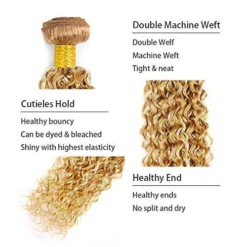 Blonde Bundles Color 27 Human Hair Bundle 613/27 Bundles Honey Blonde Bundle Double Weft Hair Extensions