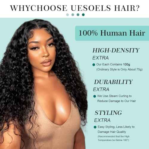 18 18 20 Inch Water Wave Human Hair Bundles Brazilian Virgin Human Hair Bundles 12A Deep Water Wave Bundles 100% Real Human Hair Extensions Natural Black