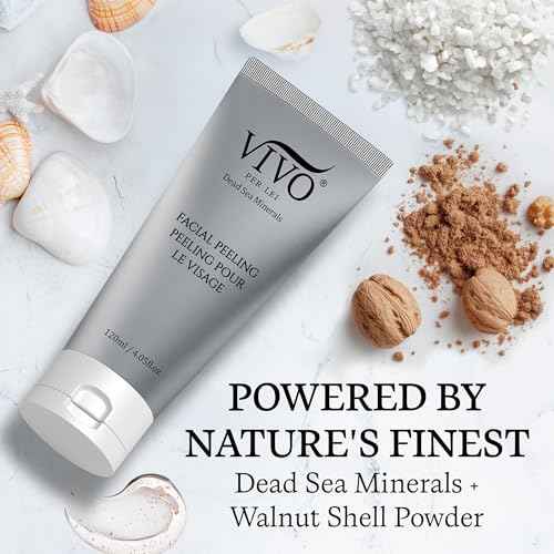 Vivo Per Lei Facial Peeling Gel - Face Peel with Dead Sea Minerals - Gentle Exfoliating Gel for Face - 4.05 Fl Oz - Pack of 4
