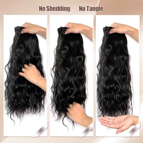 Lynch 15A Body Wave Bundles Human Hair, 22 Inch Real 100% Unprocessed Raw Cambodian Hair 1 Bundle, Plush Thick Cambodian Virgin Hair 105 Gram Per Bundle Natural Black For Woman