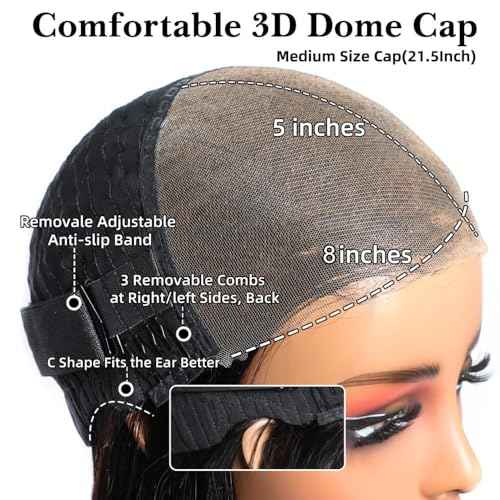 Glueless Wigs Human Hair Pre Plucked Pre Cut Body Wave 5x8 Hd Lace Closure Wigs Human Hair 180% Density Wear And Go Glueless Wigs Human Hair Pre Cut(20inch)