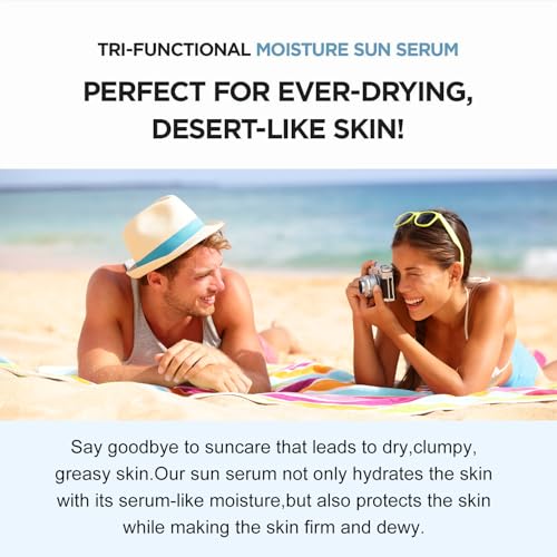 2 Pack Centella Sunscreen SPF 50, 50ML Light & Hydrating Centella Face Serum, Daily UV Defense Summer Sunblock for Face (1.7 Fl Oz (Pack of 2), Sun Protection Factor (SPF), 50)
