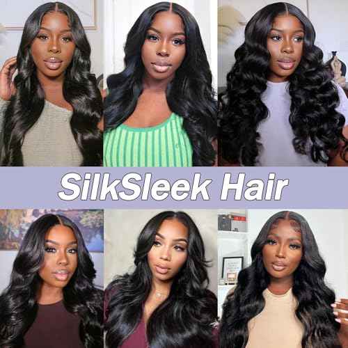 Body Wave Hair Bundles - 16 18 20 Inch | 100% Unprocessed Brazilian Virgin Human Hair | 3-Pack Quick Weave Bundles with Glossy Finish for Women