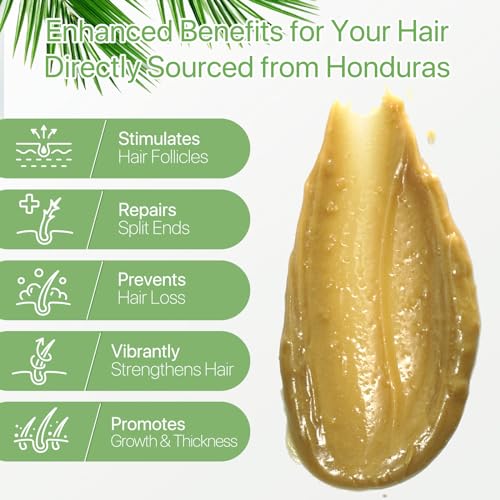 Raw Batana Oil for Hair Growth - 100% Natural Organic Hair Oils for Growth and Thickness from Honduras, Hair Loss Treatments for Black Women Men