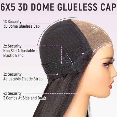 mscoco Bob Wig Human Hair 6¡¿5 Glueless Wigs Human Hair Pre Plucked Pre Cut 180% Density Closure Highlight Wig Human Hair for Black Women 1B/2/30 Wear and Go Honey Blonde Bob Wig 14inch