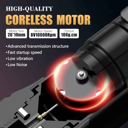 Kiss of Dragon Rotary Tattoo Gun - Cordless Tattoo Machine Cartridge Pen 2400mAh Battery