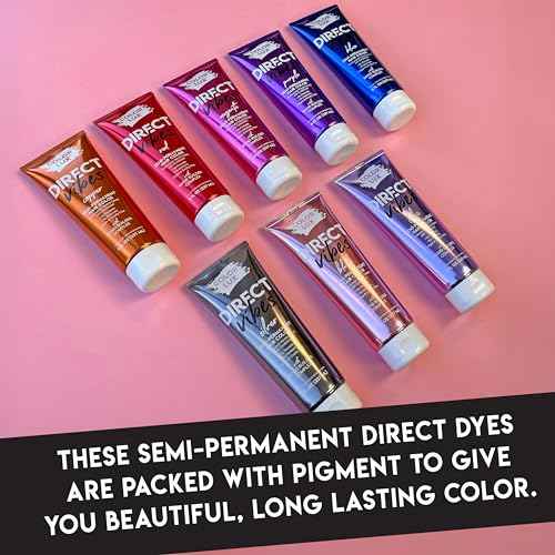 Color Lux Direct Vibes Semi-Permanent Hair Color, Magenta, Vibrant & Long-Lasting Shade, Ammonia-Free, Vegan, Sulfate-Free, Paraben-Free, 8 fl oz