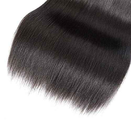 JTMMP Human Hair Bundles with Lace Closure Straight Bundles Human Hair 24 22 20+18 inch 5x5 Lace Closure Straight Human Hair Bundles Deals Human Hair for Woman