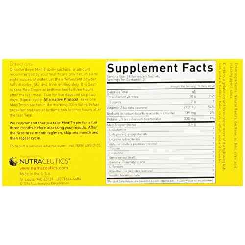 Meditropin ? Anti-Aging Amino Acid Supplement for Adults ? Supports Natural Growth Hormone Production, Vitality & Recovery ? 60 Sachets
