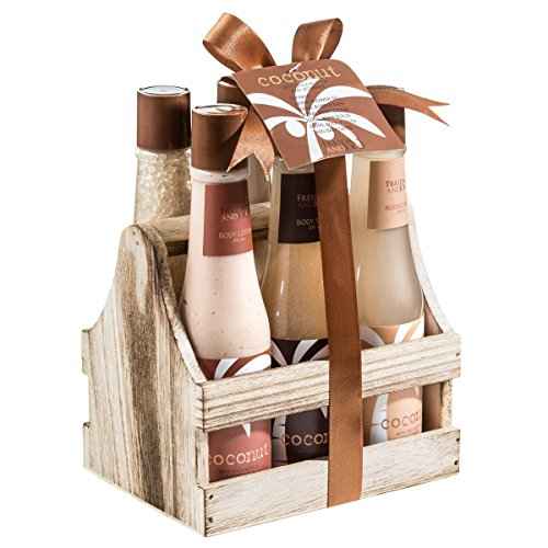 Tropical Milky Coconut Bath & Body Set Skin Care Bath for Women & Men Shower Gel, Bubble Bath, Bath Salts, Body Butter, Body Scrub, Body Lotion - Luxury Spa Set Luxury Body Care Gift Unisex