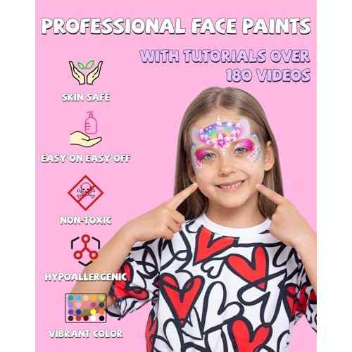 Anka Bella Professional Water Activated Rainbow Cake Face Paint£¨Pearl Sky£©50gm,Hypoallergenic, Non-Toxic,Face Body Painting Makeup