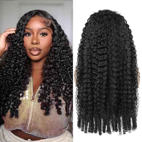 CHEETAHBEAUTY 250% Density Burmese Curly Human Hair Wig with Spiral End 13x6 HD Lace Front Wigs Human Hair Curly Wigs for Black Women Pre Plucked with Baby Hair Natural Black 18Inch