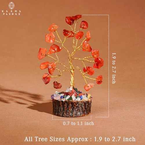 Chakra Healing Crystal Tree Set of 12, Thoughtful Gifts for Women, Office Desk Decoration, Home, Shelf Decor for Positive Energy, Money, Reiki Healing, Good Luck, Birthday Gifts for Mom Love Ones