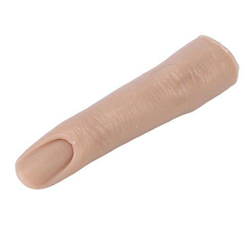 Silicone Joints Nail Finger for Tattoo, DIY Acrylic Nails Practice Flexible Practice Fingers (Dark Skin Color)