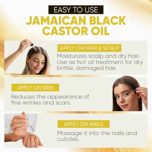 Jamaican Black Castor Oil ? 100% Pure Castor Oil for Hair Growth, Scalp Care, Glowing Skin and Nails. Made in Jamaica - 4 oz Glass Bottle