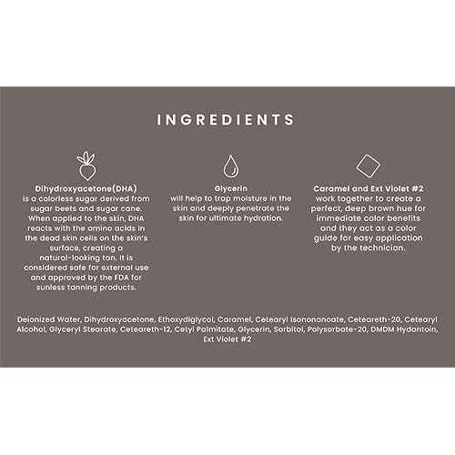 SJOLIE Violet Spray Tan Solution - Luxe 9 - Medium Blend | Sunless Tanning Solution for a Hydrating, Deep Brown Tan (32oz)