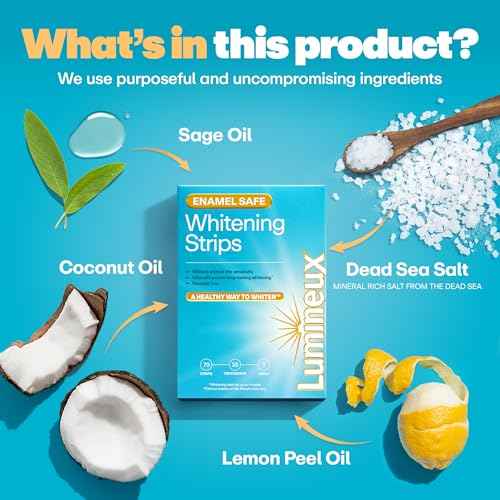 Lumineux Teeth Whitening Strips - 35 Treatments ? Peroxide Free - Enamel Safe for Whiter Teeth - Whitening Without The Sensitivity - Dentist Formulated - Sensitivity Free