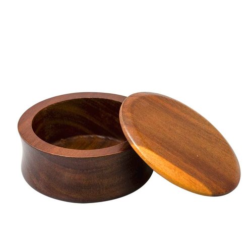 Danweix Wooden Shaving Bowl with Lid, Shaving Soap & Cream Bowl for Men Classic Style Easy to Lather Fits Wet Shaving (1#)