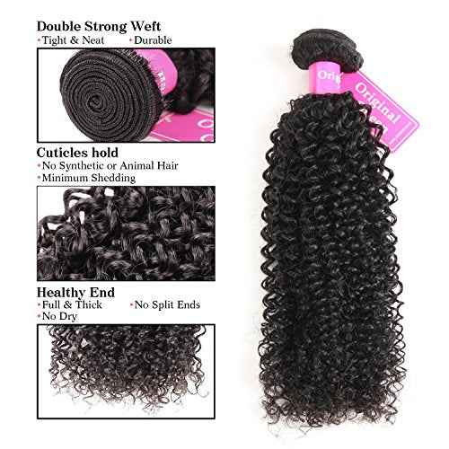Original Queen 100% Brazilian Unprocessed Virgin Kinky Curly Human Hair Weave 3 Bundles Deep Curly Hair Extensions Mixed Length 16 16 16inches