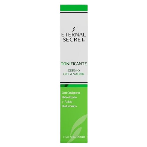 Eternal Secret Fresh Toner - Oxygenating Dermal Toner with Hydrolyzed Collagen and Hyaluronic Acid, 4.06 fl oz - Facial Toners to Rejuvenate and Refresh Colágeno Hidrolizado/Ácido Hialurónico